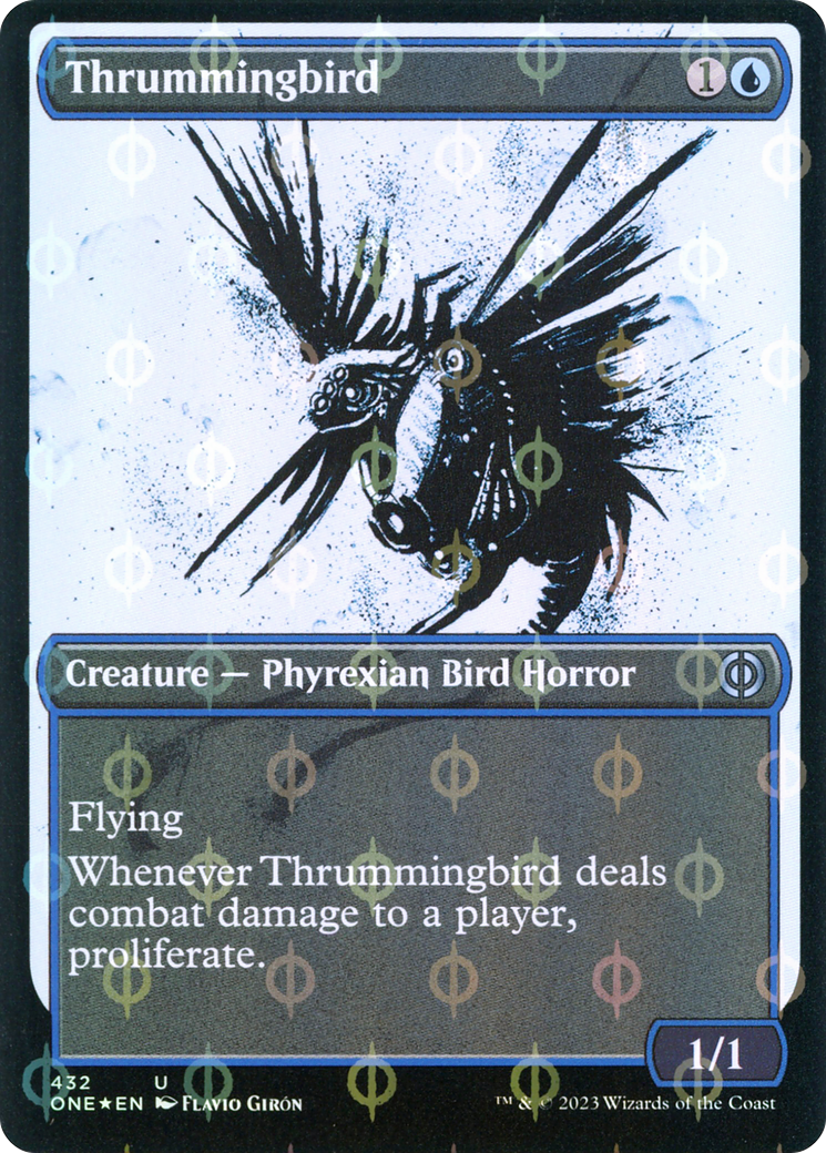 Thrummingbird (Showcase Ichor Step-and-Compleat Foil) [Phyrexia: All Will Be One] | L.A. Mood Comics and Games