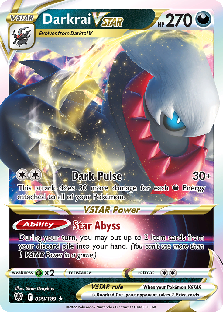 Darkrai VSTAR (099/189) (Jumbo Card) [Sword & Shield: Astral Radiance] | L.A. Mood Comics and Games