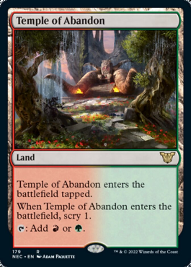 Temple of Abandon [Kamigawa: Neon Dynasty Commander] | L.A. Mood Comics and Games