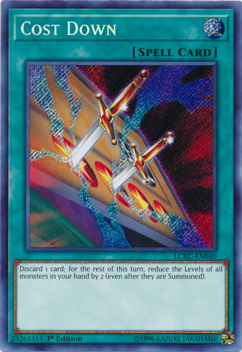 Cost Down [LCKC-EN040] Secret Rare | L.A. Mood Comics and Games