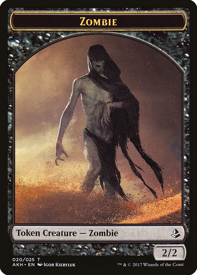 Zombie // Trueheart Duelist Double-Sided Token [Amonkhet Tokens] | L.A. Mood Comics and Games