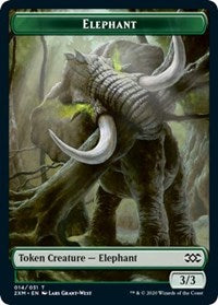 Elephant // Golem Double-Sided Token [Double Masters Tokens] | L.A. Mood Comics and Games