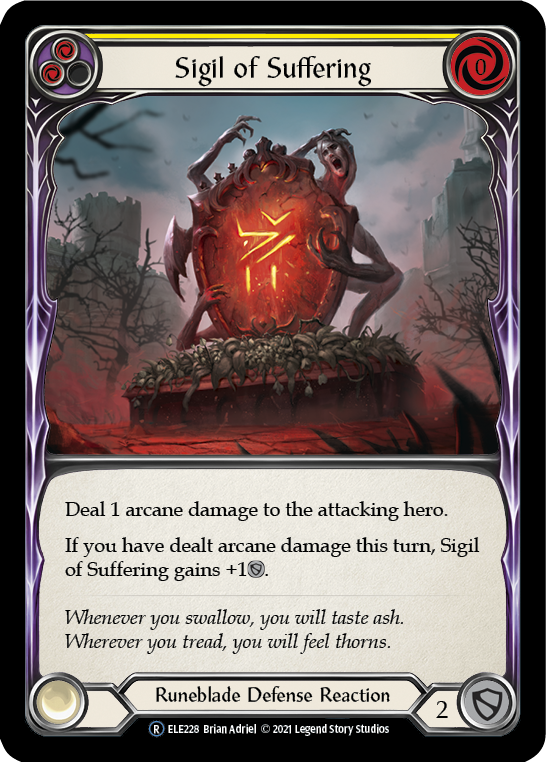 Sigil of Suffering (Yellow) [U-ELE228] (Tales of Aria Unlimited)  Unlimited Rainbow Foil | L.A. Mood Comics and Games