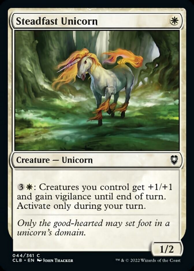 Steadfast Unicorn [Commander Legends: Battle for Baldur's Gate] | L.A. Mood Comics and Games