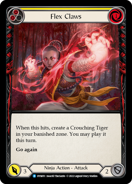Flex Claws (Yellow) [DYN051] (Dynasty)  Rainbow Foil | L.A. Mood Comics and Games