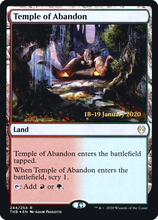 Temple of Abandon [Theros Beyond Death Prerelease Promos] | L.A. Mood Comics and Games
