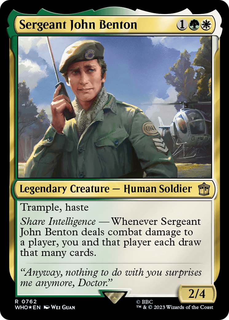 Sergeant John Benton (Surge Foil) [Doctor Who] | L.A. Mood Comics and Games