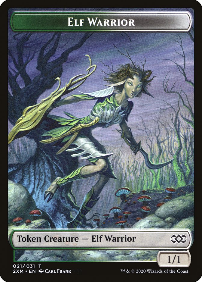 Myr (007) // Elf Warrior Double-Sided Token [Double Masters Tokens] | L.A. Mood Comics and Games