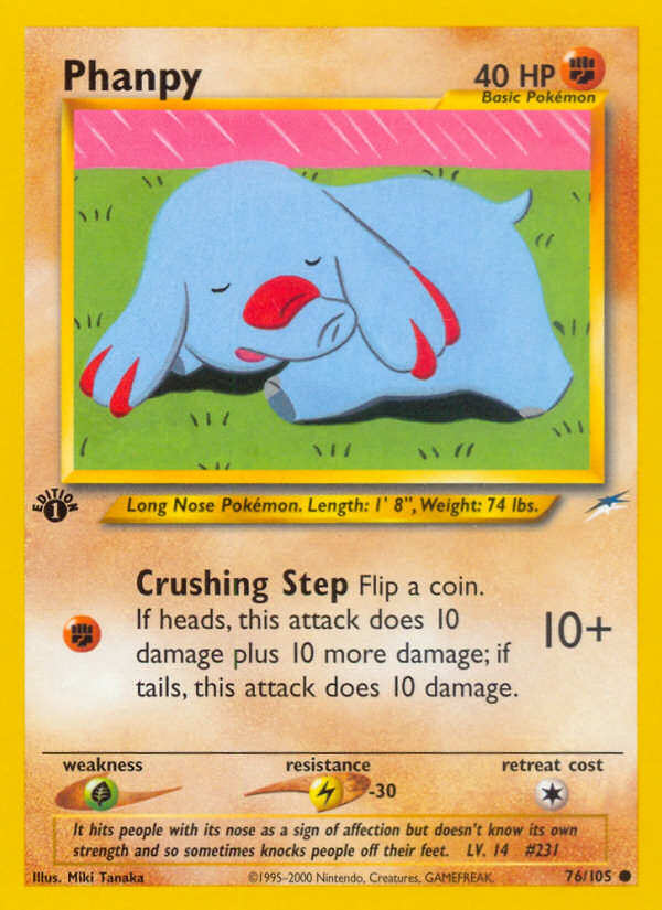 Phanpy (76/105) [Neo Destiny 1st Edition] | L.A. Mood Comics and Games