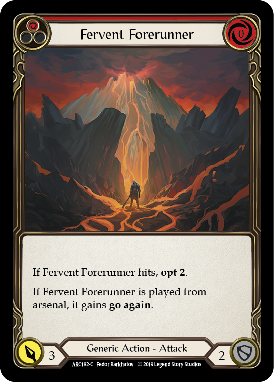 Fervent Forerunner (Red) [ARC182-C] (Arcane Rising)  1st Edition Rainbow Foil | L.A. Mood Comics and Games