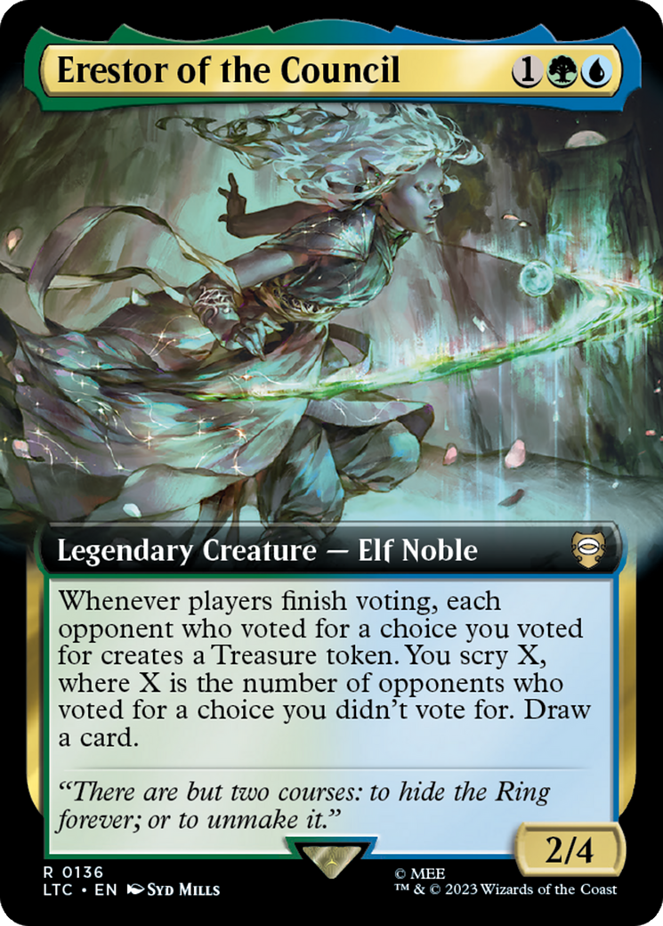 Erestor of the Council (Extended Art) [The Lord of the Rings: Tales of Middle-Earth Commander] | L.A. Mood Comics and Games
