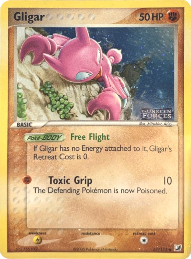 Gligar (57/115) (Stamped) [EX: Unseen Forces] | L.A. Mood Comics and Games