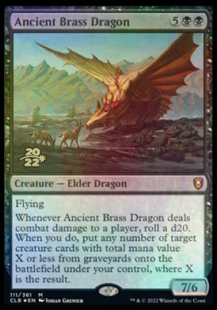 Ancient Brass Dragon [Commander Legends: Battle for Baldur's Gate Prerelease Promos] | L.A. Mood Comics and Games