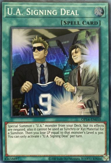 U.A. Signing Deal [OP14-EN010] Super Rare | L.A. Mood Comics and Games