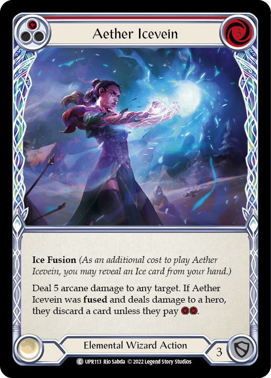 Aether Icevein (Red) [UPR113] (Uprising)  Rainbow Foil | L.A. Mood Comics and Games