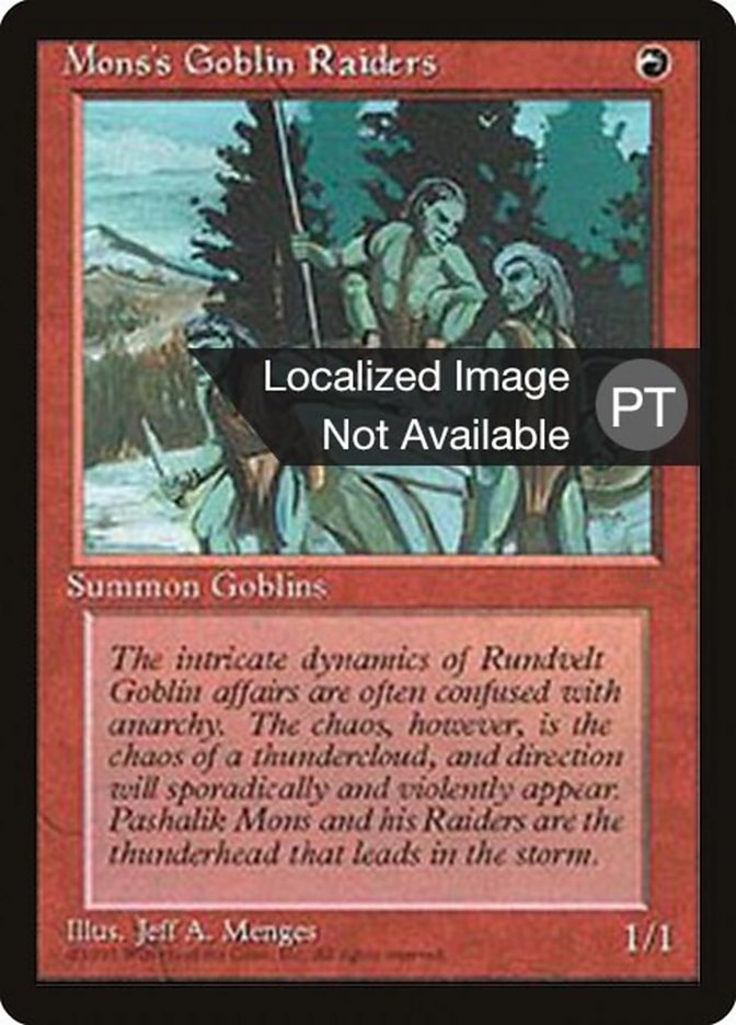 Mons's Goblin Raiders [Fourth Edition (Foreign Black Border)] | L.A. Mood Comics and Games