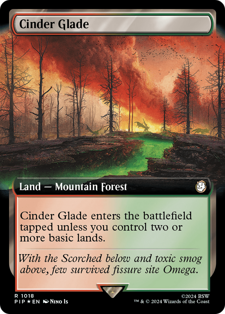 Cinder Glade (Extended Art) (Surge Foil) [Fallout] | L.A. Mood Comics and Games