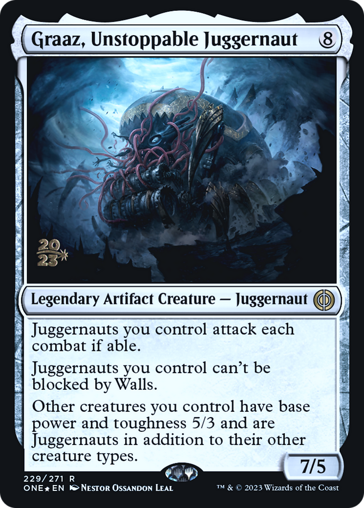 Graaz, Unstoppable Juggernaut [Phyrexia: All Will Be One Prerelease Promos] | L.A. Mood Comics and Games