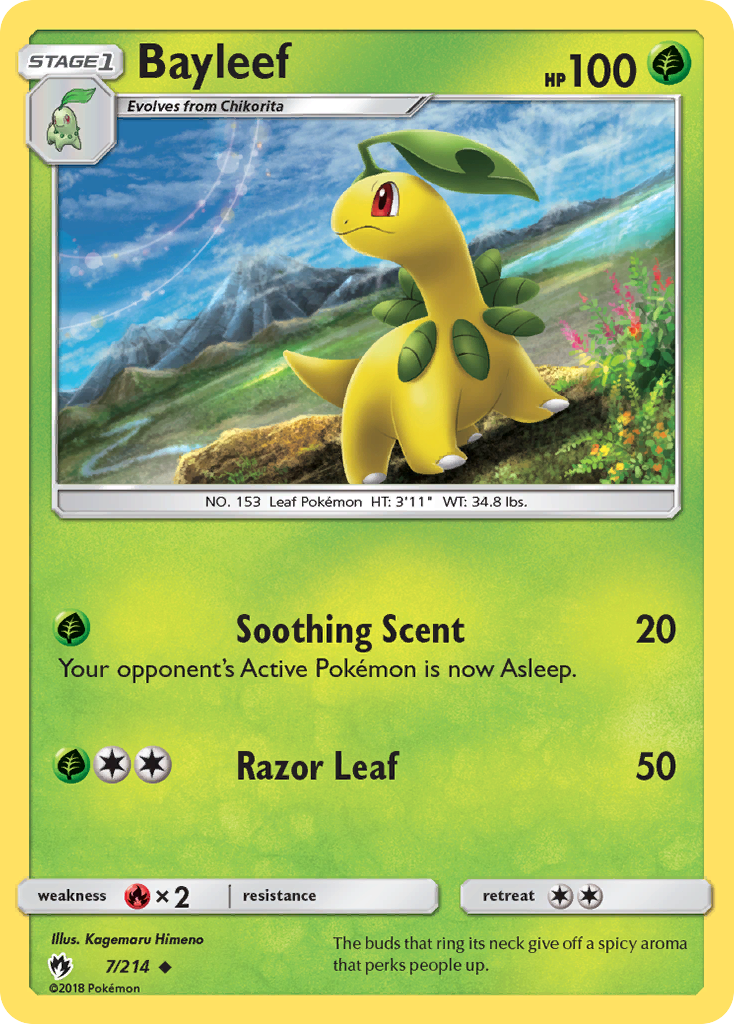 Bayleef (7/214) [Sun & Moon: Lost Thunder] | L.A. Mood Comics and Games