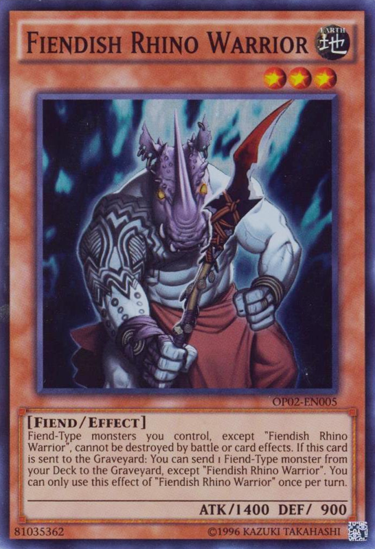 Fiendish Rhino Warrior [OP02-EN005] Super Rare | L.A. Mood Comics and Games
