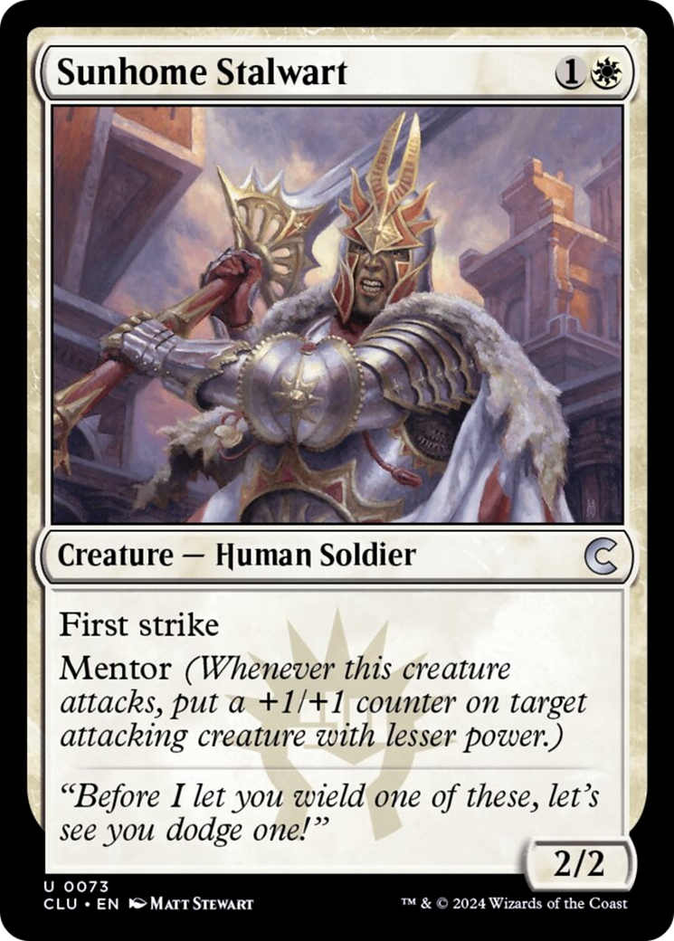 Sunhome Stalwart [Ravnica: Clue Edition] | L.A. Mood Comics and Games