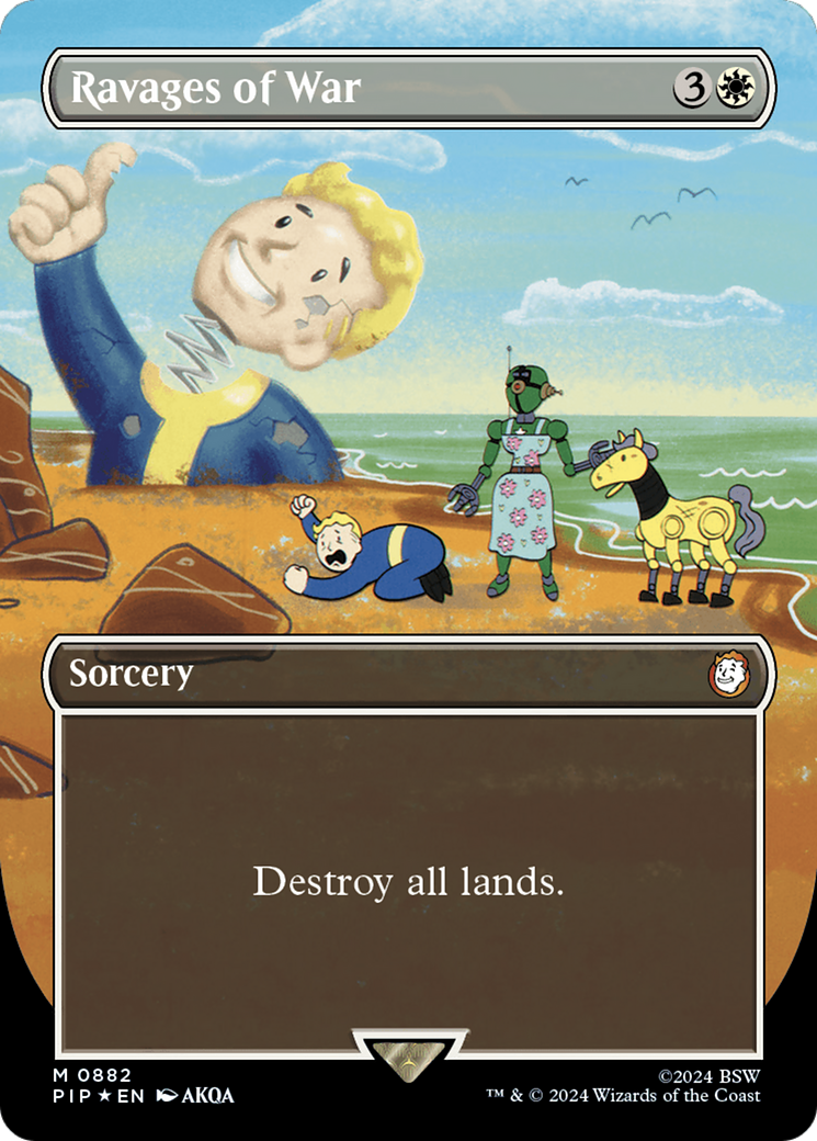 Ravages of War (Borderless) (Surge Foil) [Fallout] | L.A. Mood Comics and Games