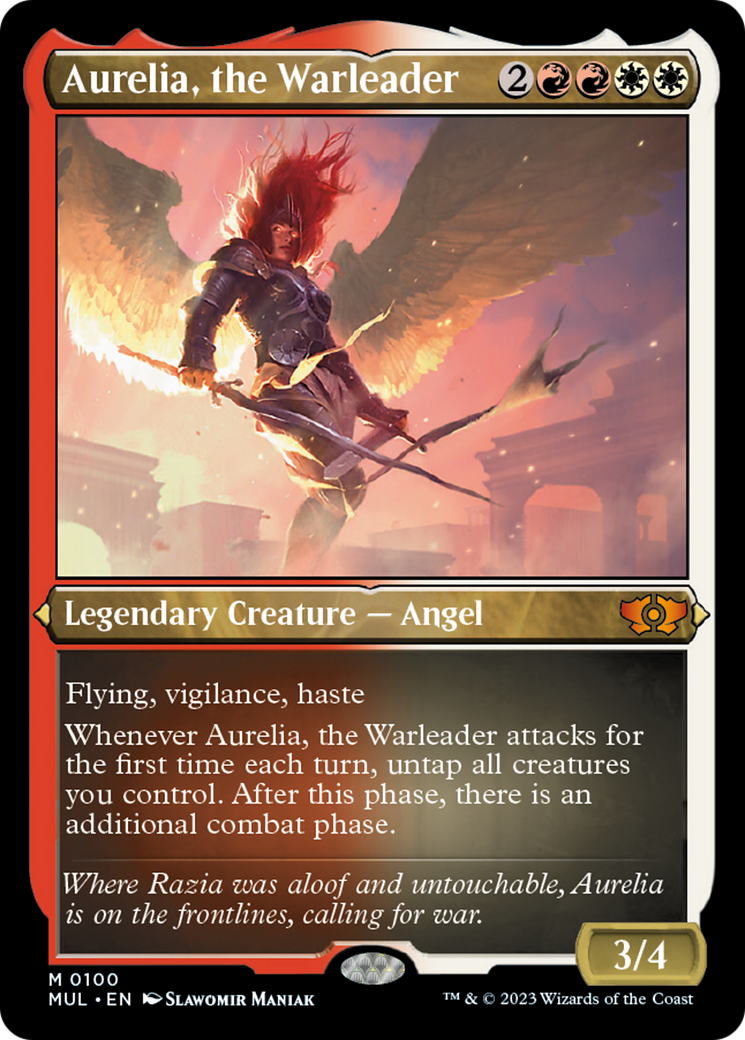 Aurelia, the Warleader (Foil Etched) [Multiverse Legends] | L.A. Mood Comics and Games