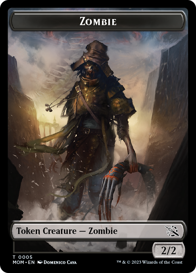 Monk // Zombie Double-Sided Token [March of the Machine Tokens] | L.A. Mood Comics and Games