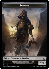 Warrior // Zombie Double-Sided Token [March of the Machine Tokens] | L.A. Mood Comics and Games