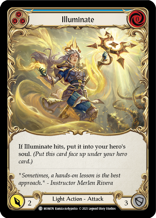 Illuminate (Blue) [MON074-RF] (Monarch)  1st Edition Rainbow Foil | L.A. Mood Comics and Games