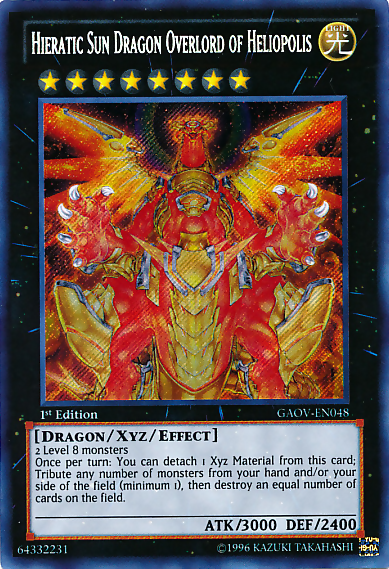 Hieratic Sun Dragon Overlord of Heliopolis [GAOV-EN048] Secret Rare | L.A. Mood Comics and Games