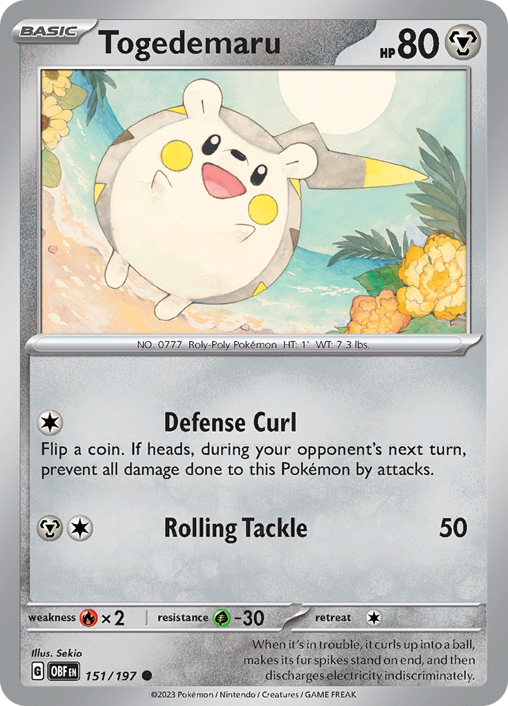 Togedemaru (151/197) [Scarlet & Violet: Obsidian Flames] | L.A. Mood Comics and Games