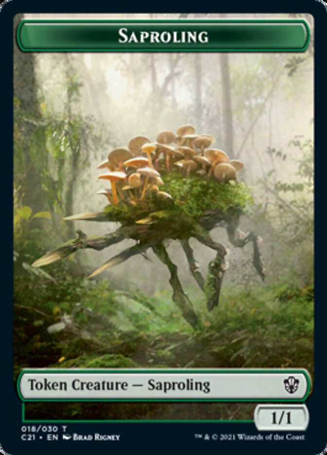 Food // Saproling Double-Sided Token [Commander 2021 Tokens] | L.A. Mood Comics and Games