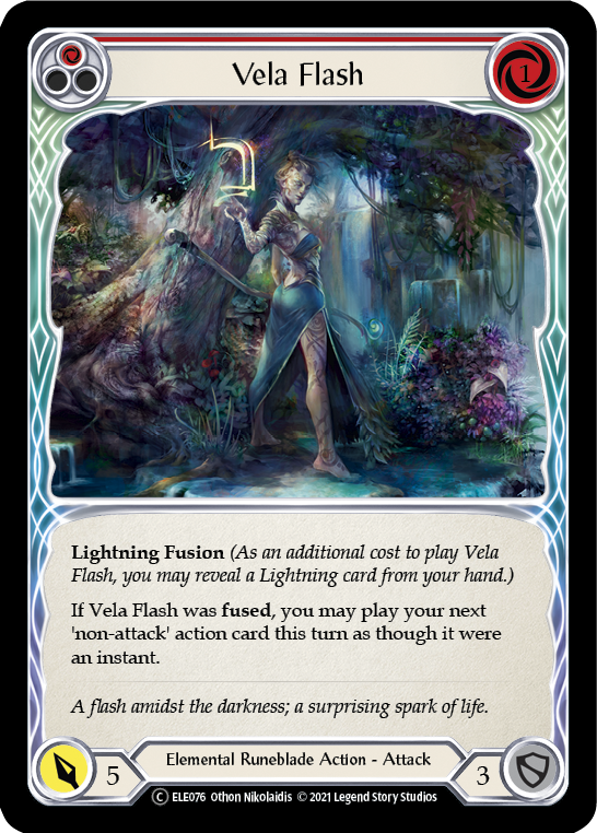 Vela Flash (Red) [U-ELE076] (Tales of Aria Unlimited)  Unlimited Rainbow Foil | L.A. Mood Comics and Games