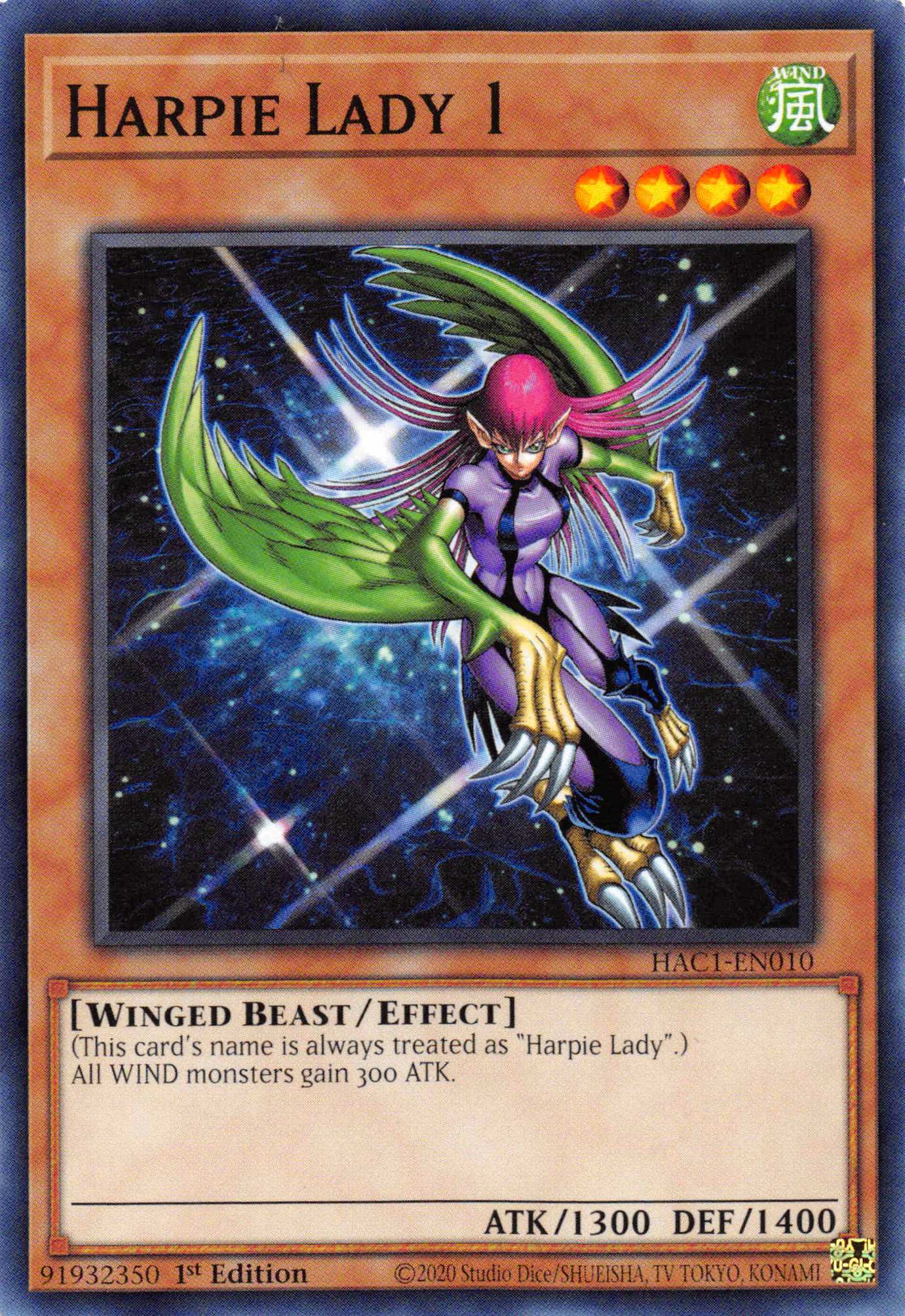 Harpie Lady 1 [HAC1-EN010] Common | L.A. Mood Comics and Games