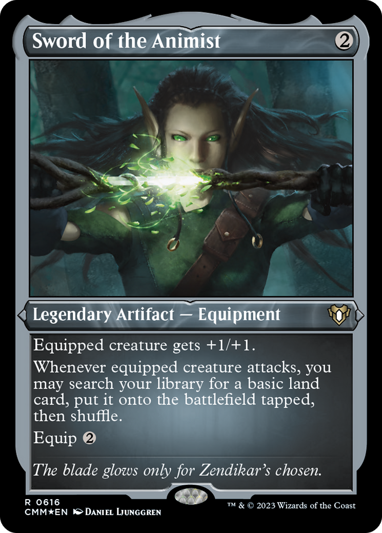 Sword of the Animist (Foil Etched) [Commander Masters] | L.A. Mood Comics and Games