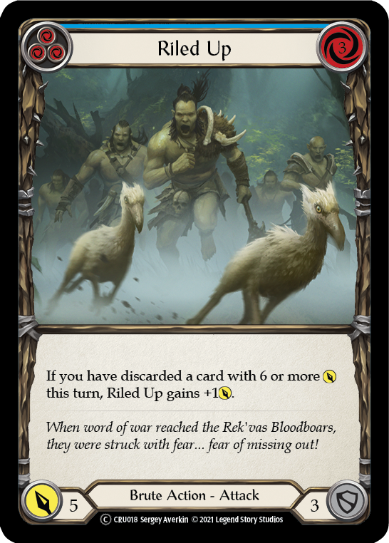 Riled Up (Blue) [U-CRU018] (Crucible of War Unlimited)  Unlimited Normal | L.A. Mood Comics and Games