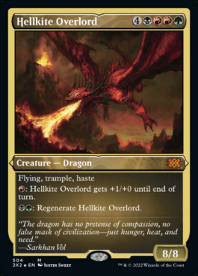 Hellkite Overlord (Foil Etched) [Double Masters 2022] | L.A. Mood Comics and Games
