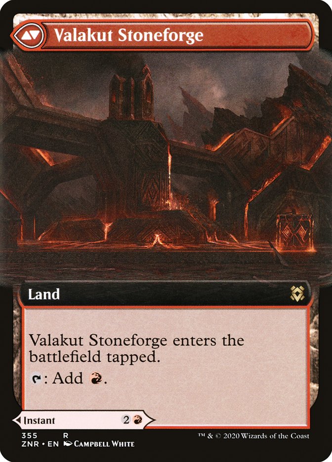 Valakut Awakening // Valakut Stoneforge (Extended Art) [Zendikar Rising] | L.A. Mood Comics and Games