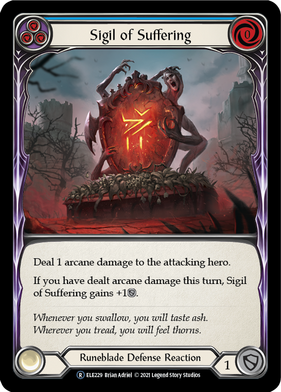Sigil of Suffering (Blue) [U-ELE229] (Tales of Aria Unlimited)  Unlimited Rainbow Foil | L.A. Mood Comics and Games