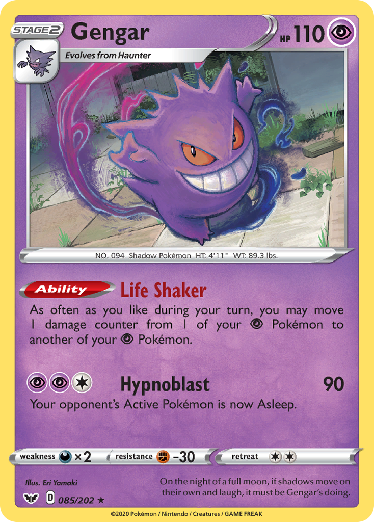 Gengar (085/202) [Sword & Shield: Base Set] | L.A. Mood Comics and Games