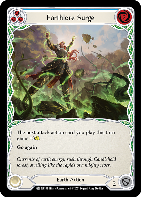 Earthlore Surge (Blue) [ELE139] (Tales of Aria)  1st Edition Rainbow Foil | L.A. Mood Comics and Games