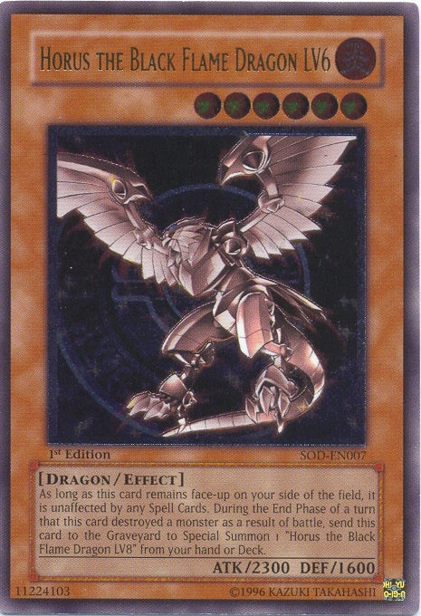 Horus the Black Flame Dragon LV6 [SOD-EN007] Ultimate Rare | L.A. Mood Comics and Games