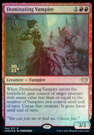 Dominating Vampire [Innistrad: Crimson Vow Prerelease Promos] | L.A. Mood Comics and Games