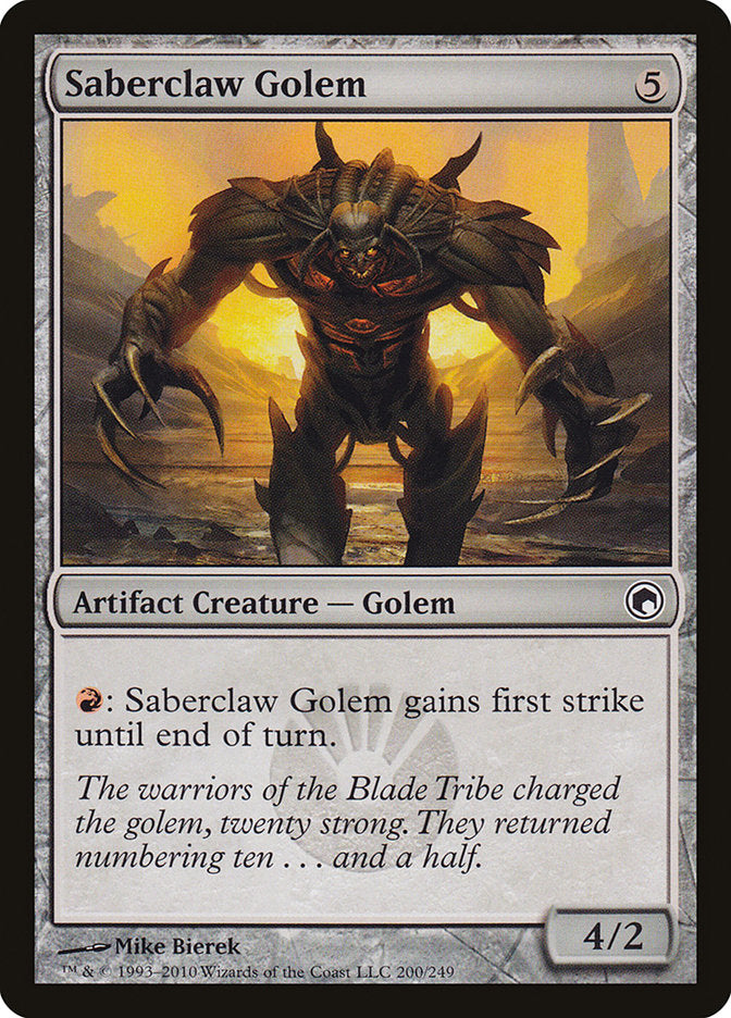 Saberclaw Golem [Scars of Mirrodin] | L.A. Mood Comics and Games