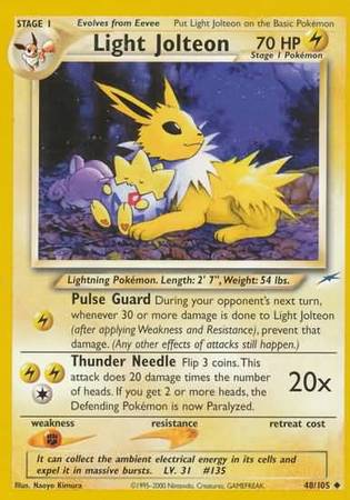 Light Jolteon (48/105) [Neo Destiny Unlimited] | L.A. Mood Comics and Games