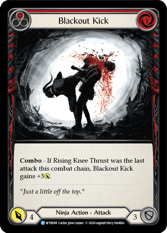 Blackout Kick (Red) [U-WTR089] (Welcome to Rathe Unlimited)  Unlimited Rainbow Foil | L.A. Mood Comics and Games