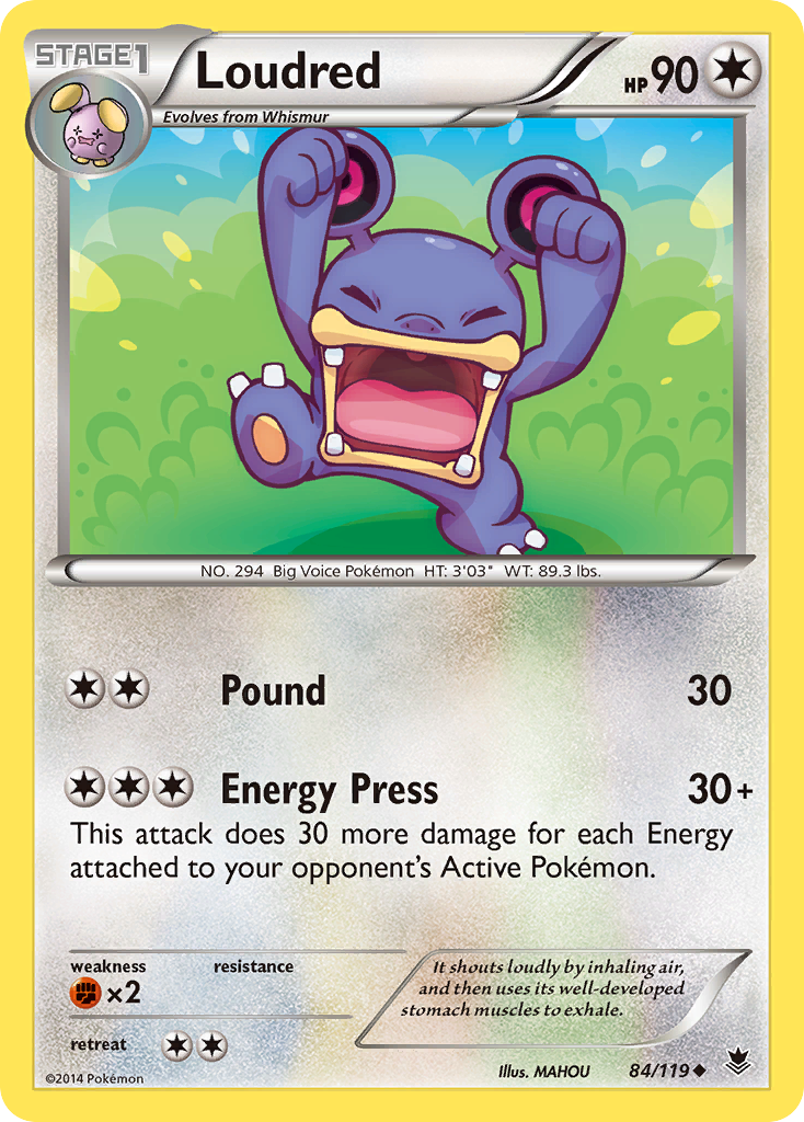 Loudred (84/119) [XY: Phantom Forces] | L.A. Mood Comics and Games