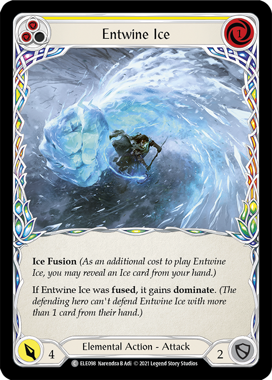 Entwine Ice (Yellow) [ELE098] (Tales of Aria)  1st Edition Rainbow Foil | L.A. Mood Comics and Games