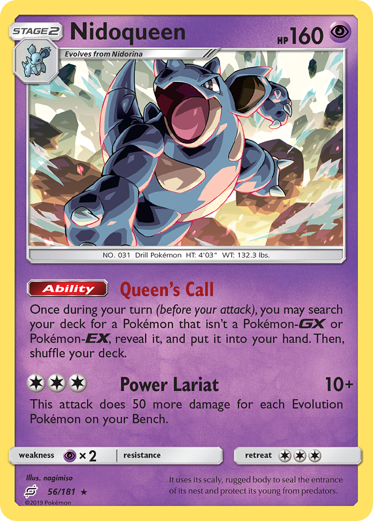Nidoqueen (56/181) [Sun & Moon: Team Up] | L.A. Mood Comics and Games